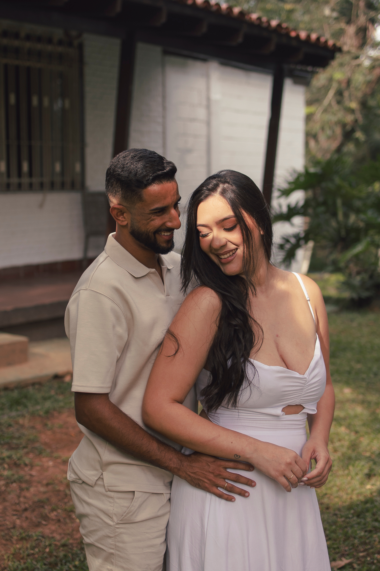 Tamara e Rafael em um momento de cumplicidade